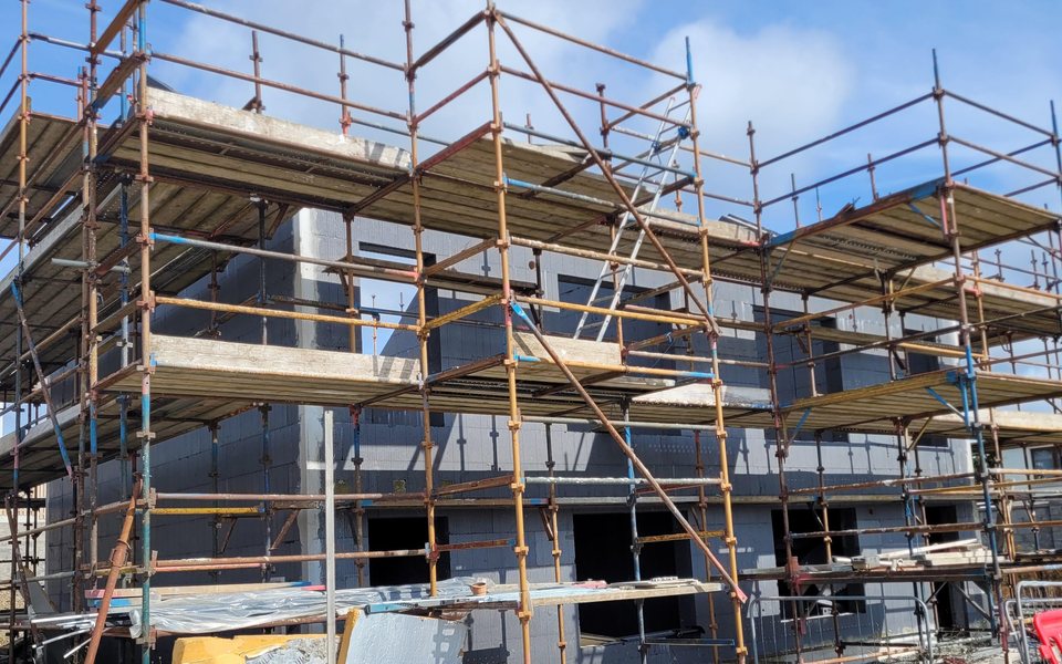 Homes under construction at the Barna scheme, Co. Galway