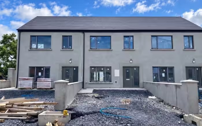 Terrace of new homes under construction in Co. Galway